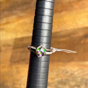 Mystic Fire Topaz Sterling Silver Ring